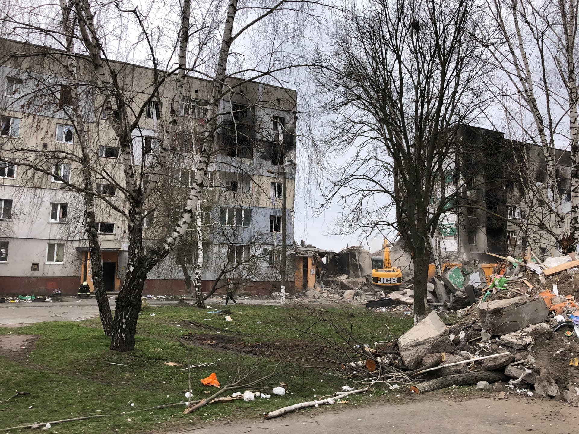 building  in Borodyanka destroyed during russian occupation