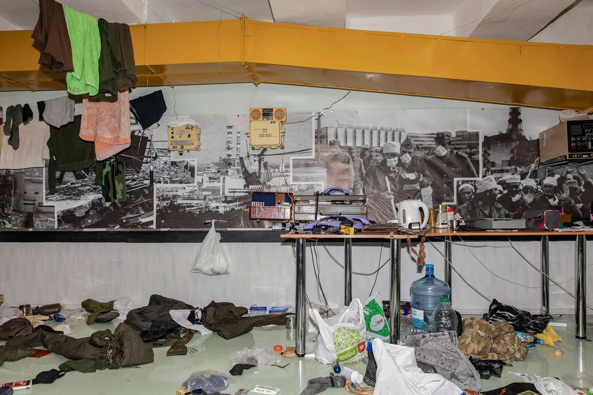 room in an administrative building in the Chernobyl nuclear power plant