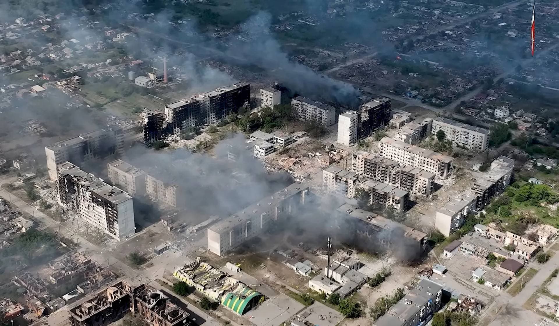 Damaged property in Vovchansk