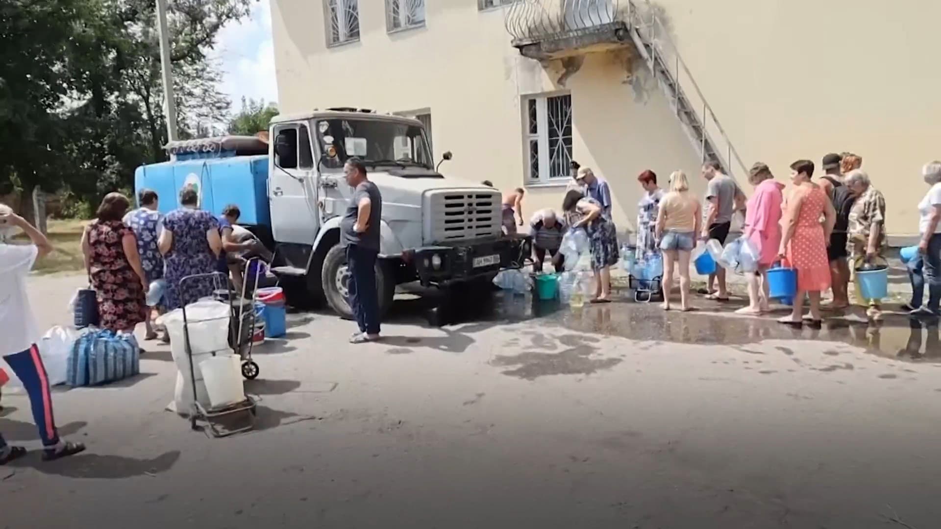 ukrainian city of Druzhkivka has almost no drinking water