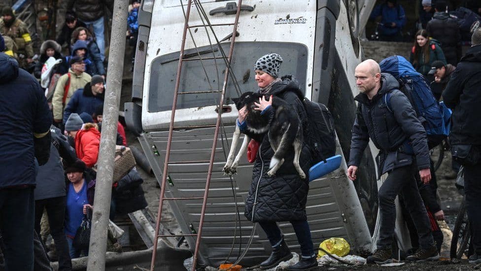 Irpin on the frontline between Russian and Ukrainian forces