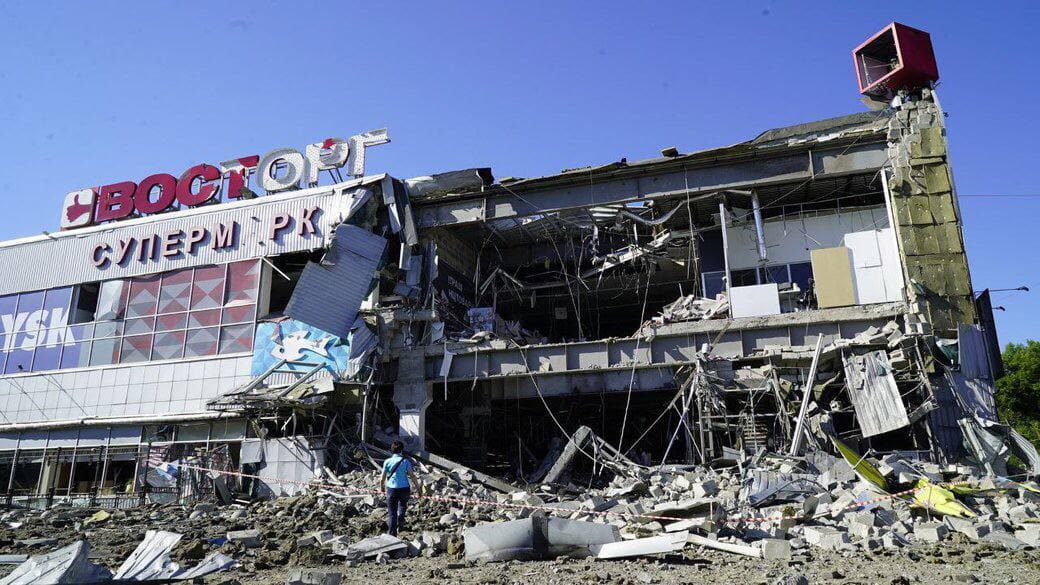 Vostorg grocery store was destroyed by a Russian missile strike in Kharkiv