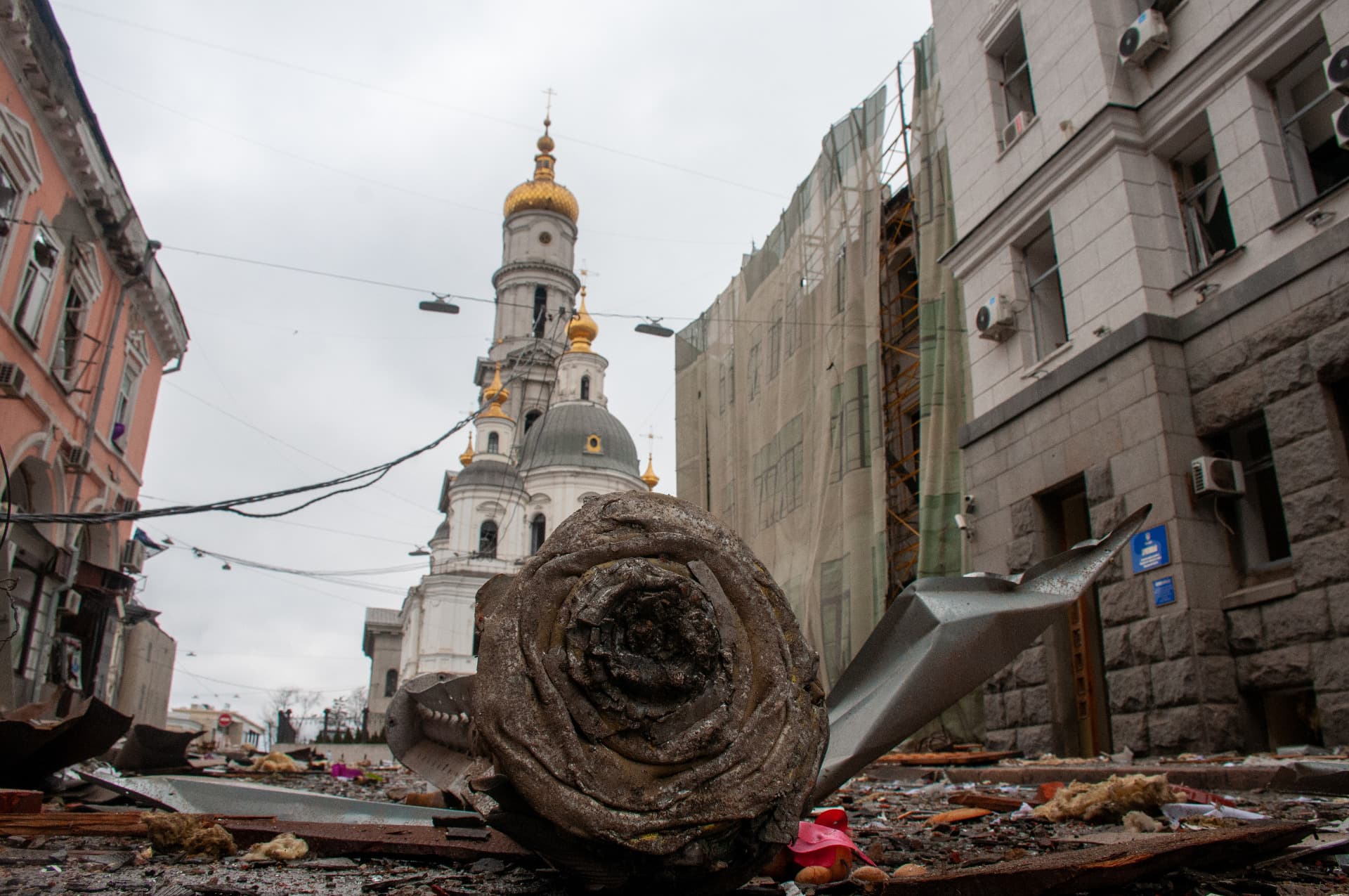Kharkiv after rocket attacks by Russian occupying military