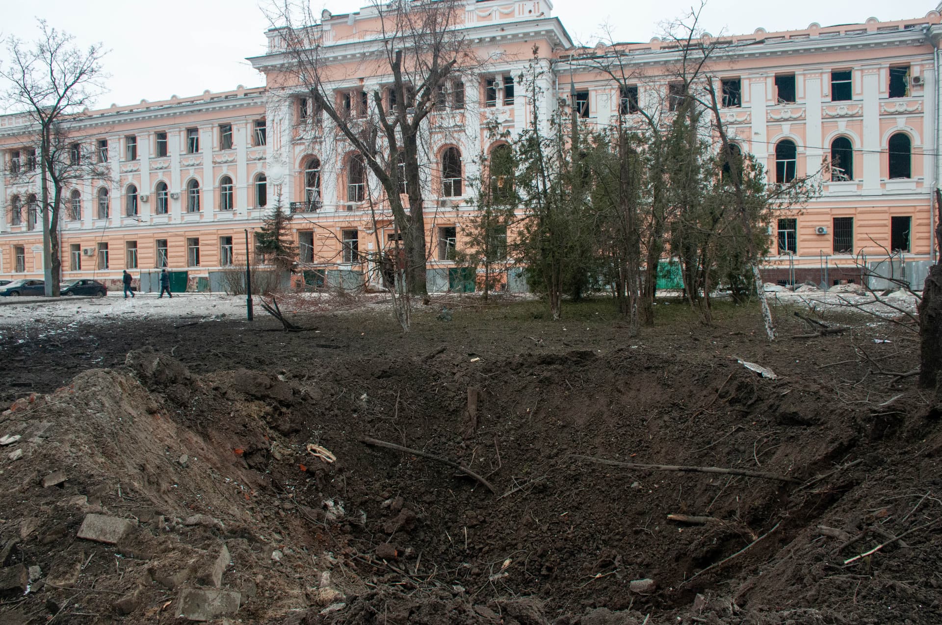 The consequences of shelling by the Russian military-occupiers, in Kharkiv