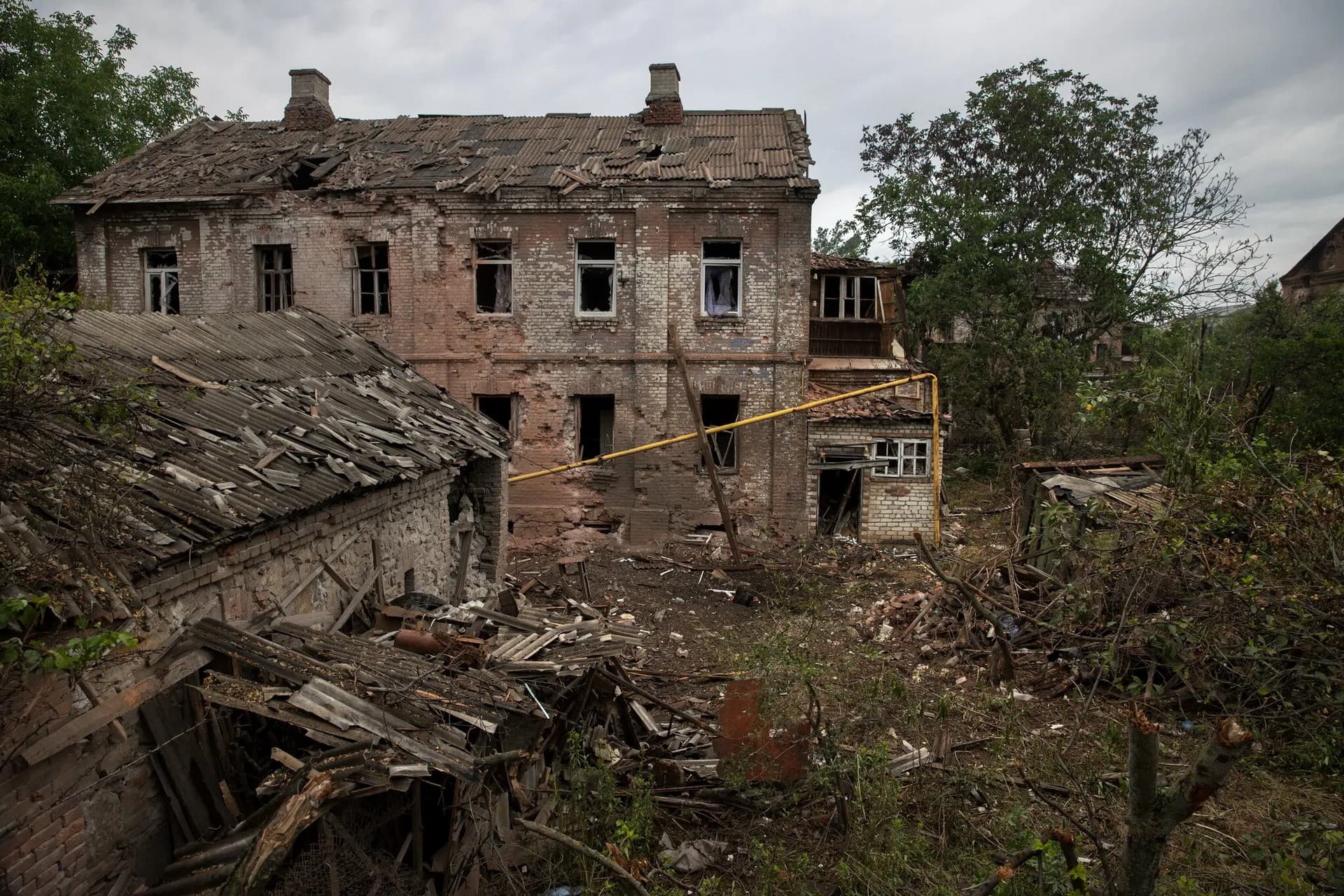Destroyed buildings this month in Lysychansk.