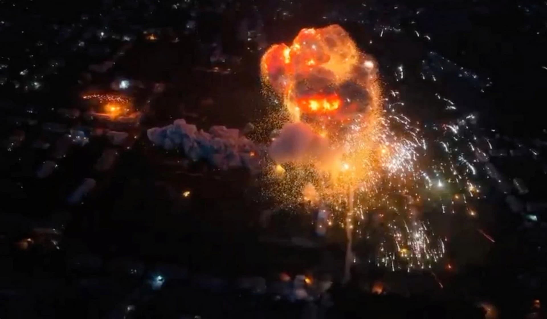An explosion in Makiivka