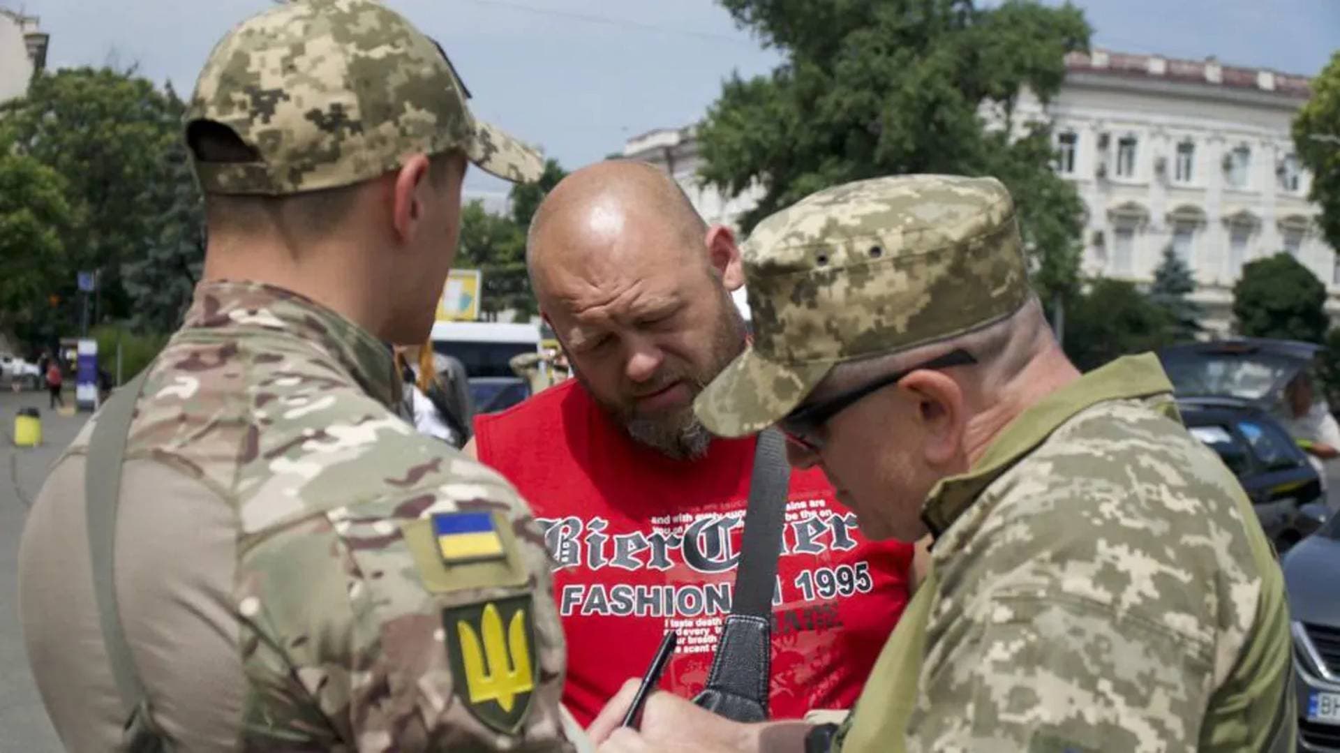 Conscription officers are stopping men on the streets of Odesa